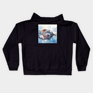 Sleepy Pit Bull Kids Hoodie